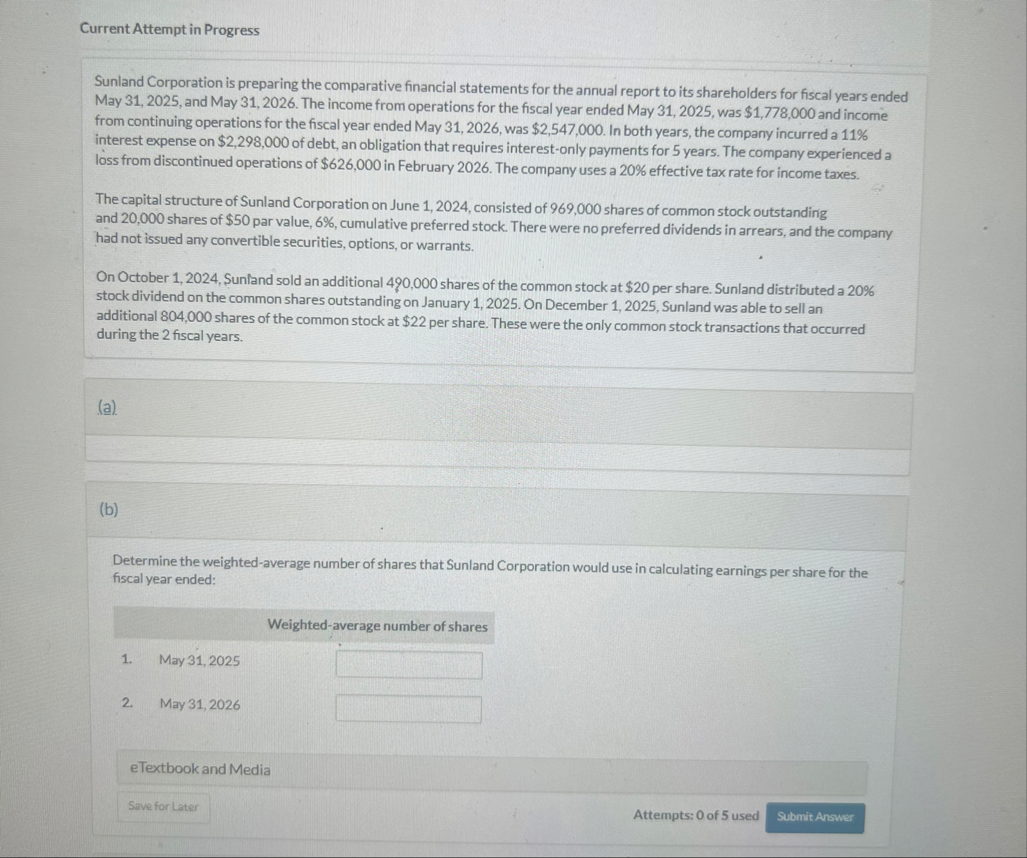 Current Attempt in Progress Sunland Corporation