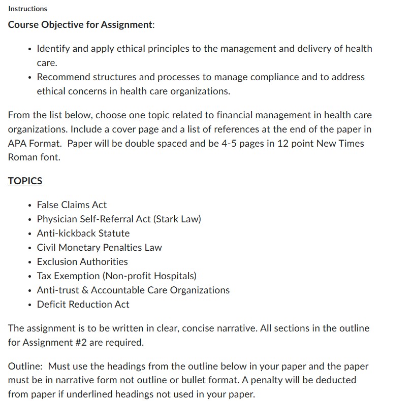Instructions Course Objective for Assignment: