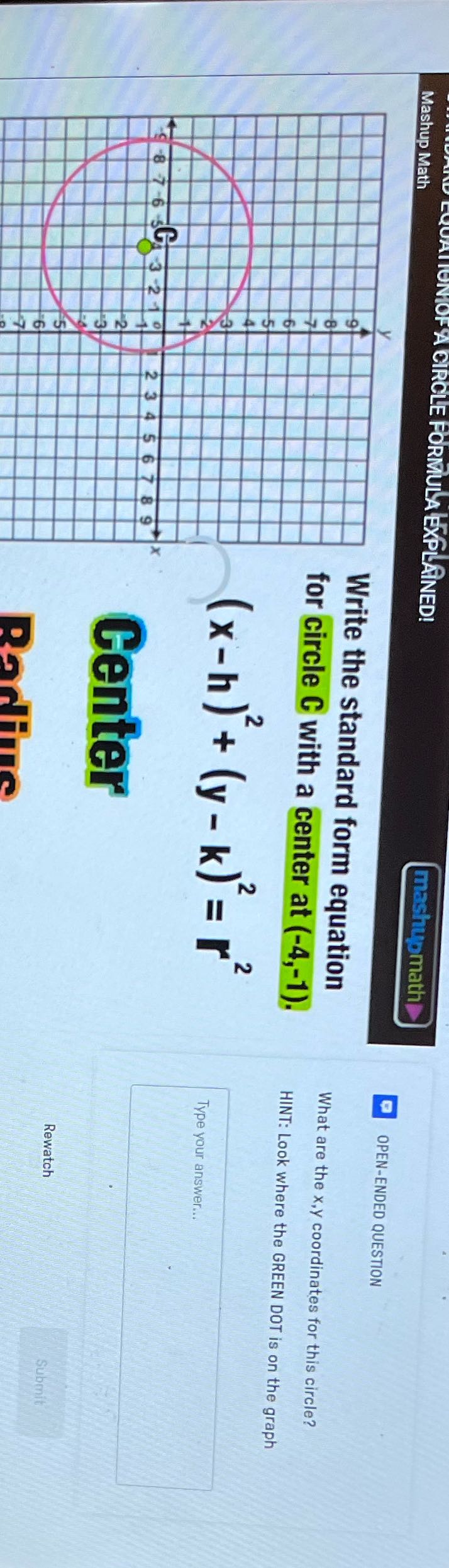 HOF A CIRCLE FORMULA EXPLAINED! mashupmath Mashup