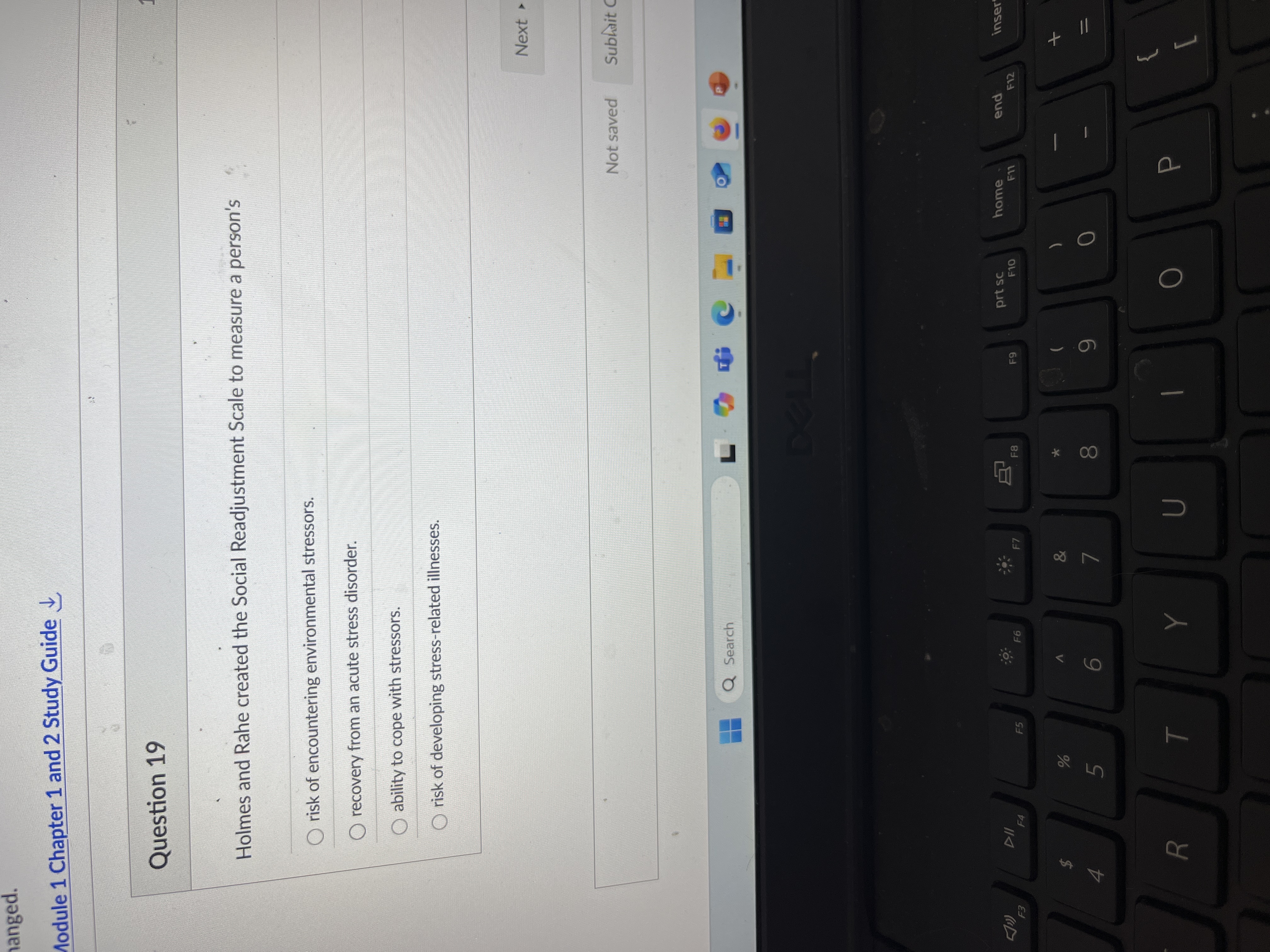 Answer hanged. Module 1 Chapter 1 and 2 Study