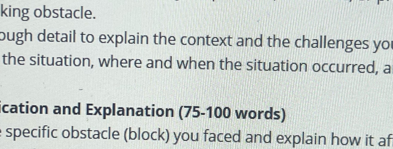 Decision - Making Reflection Statement king