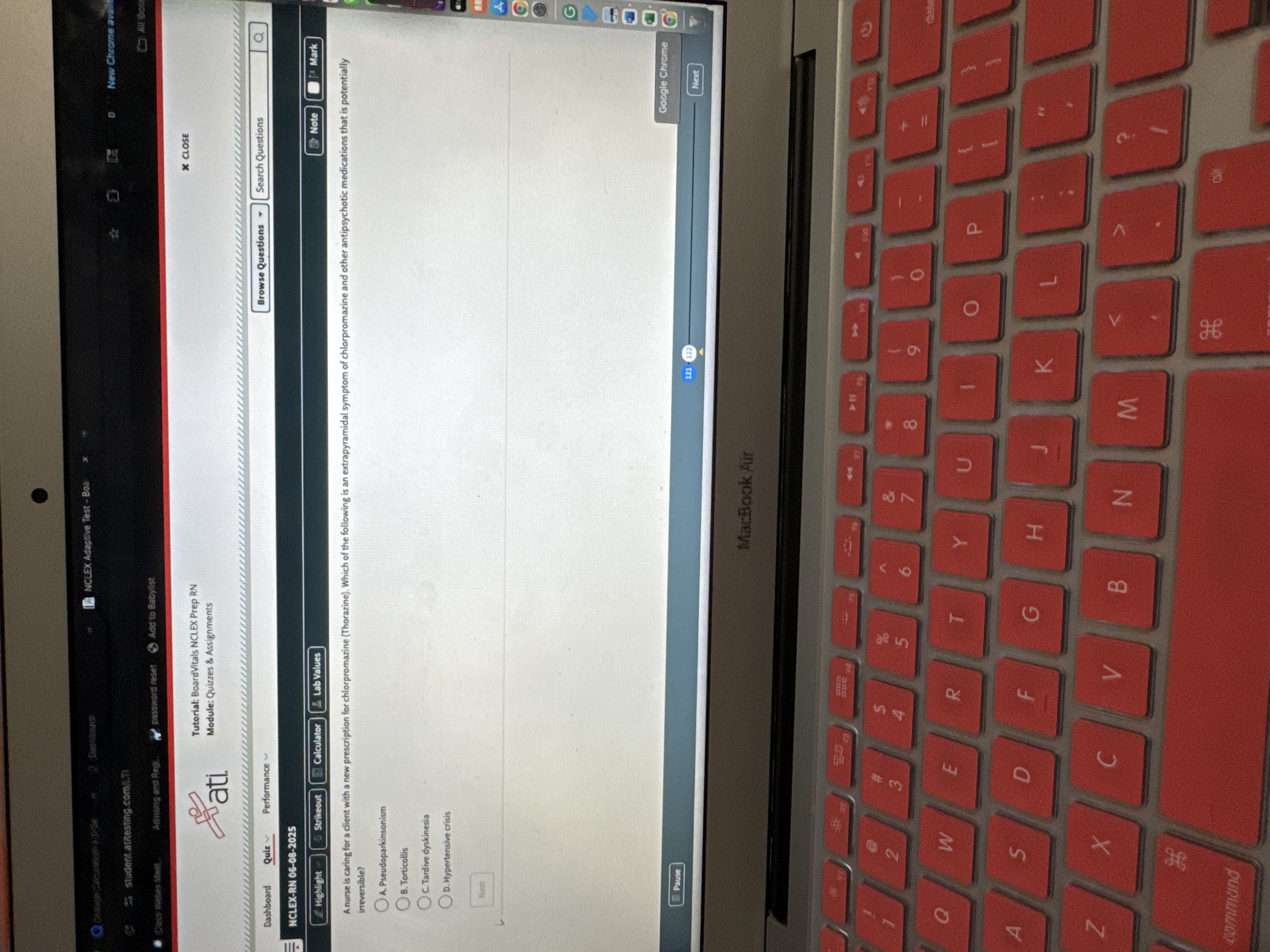 . NCLEX Adaptive Test - Boa New Chrome avail
