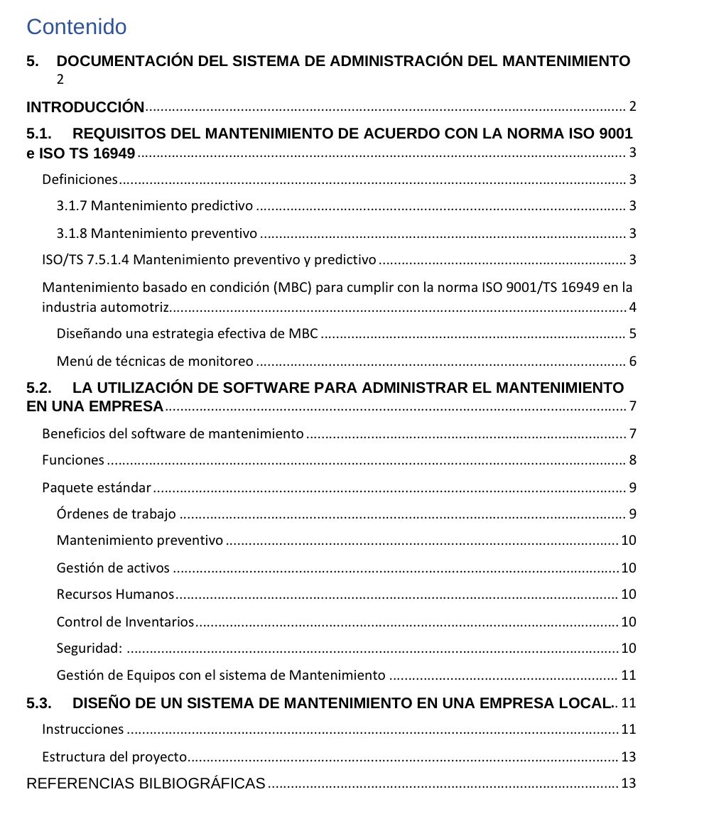 Gua completa de mantenimiento segn normas ISO