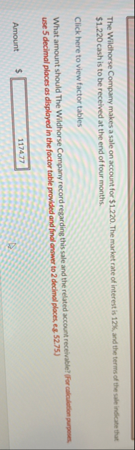 The Wildhorse Company makes a sale on account for