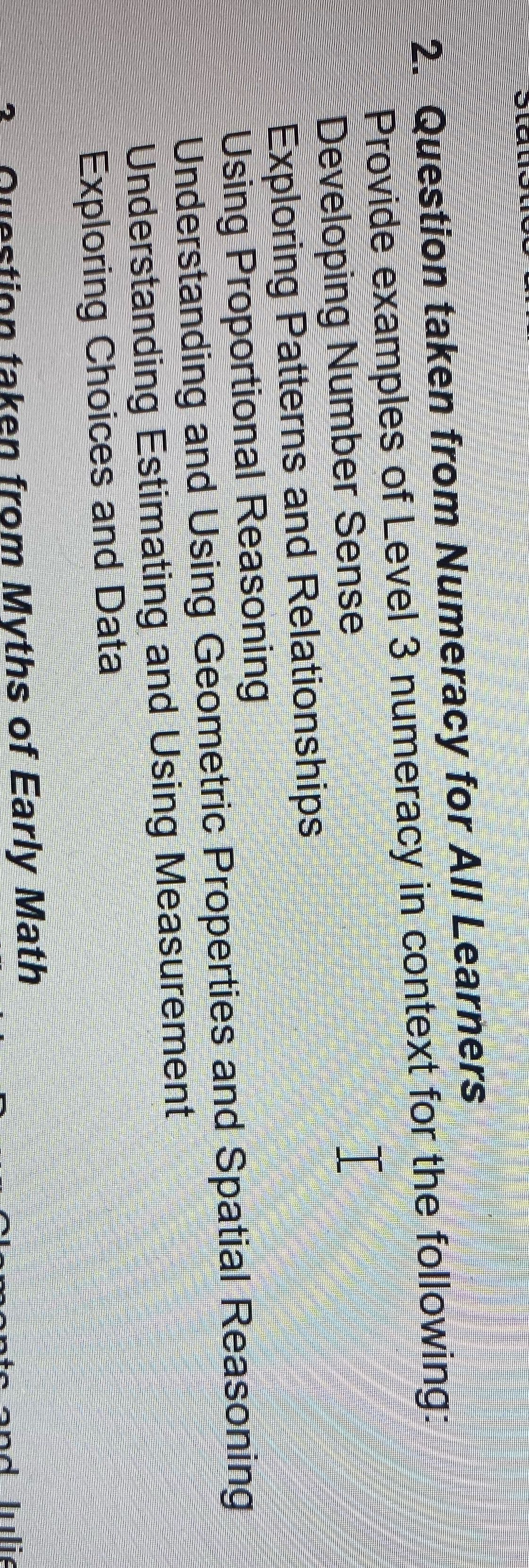 Need answer 2. Question taken from Numeracy for