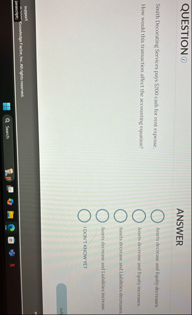 QUESTION ( 1 ) ANSWER Smith Decorating Services