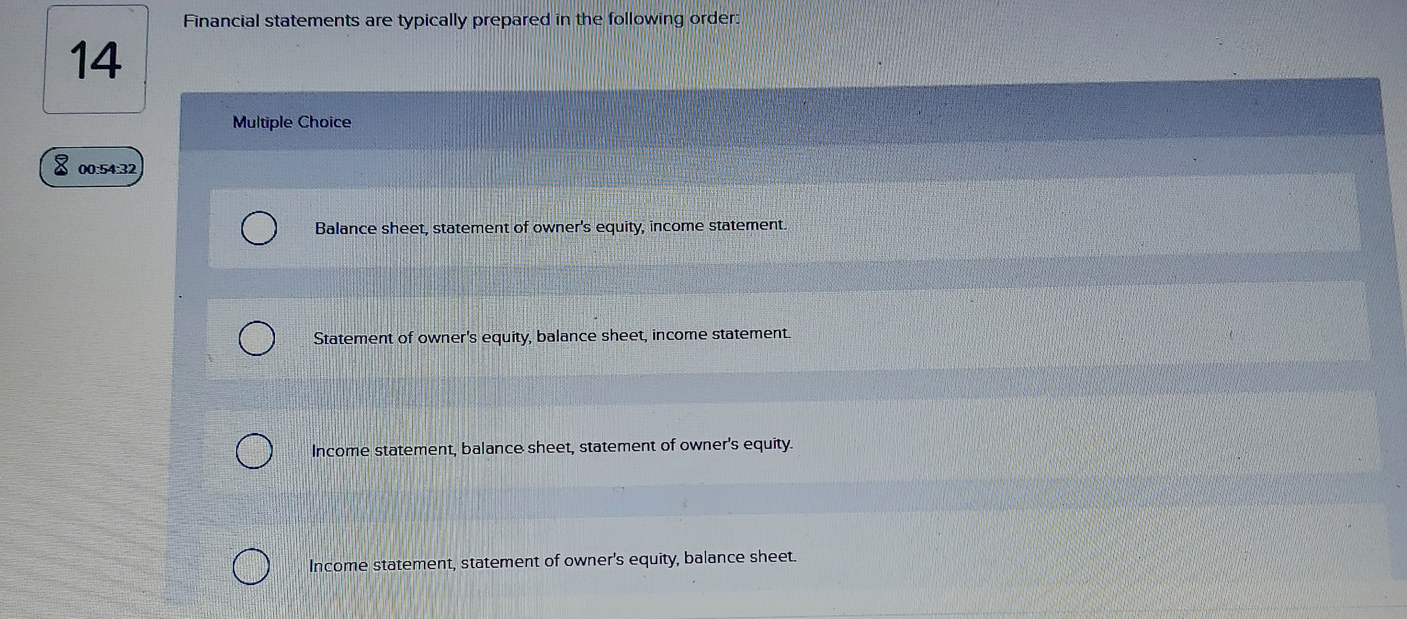 \ ( \ square \ ) 1 4 Financial statements are