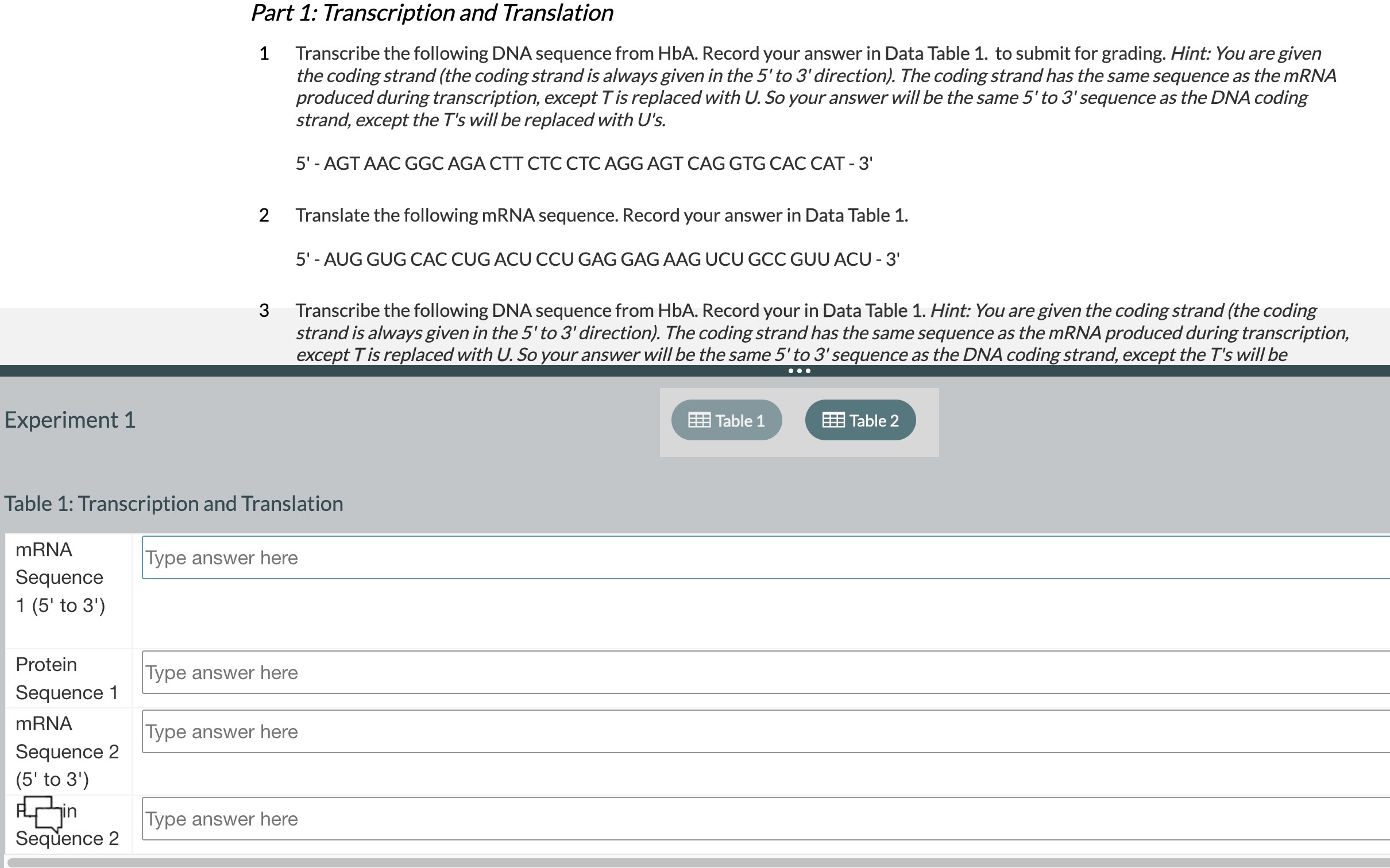 Please use pictures to see the tables as