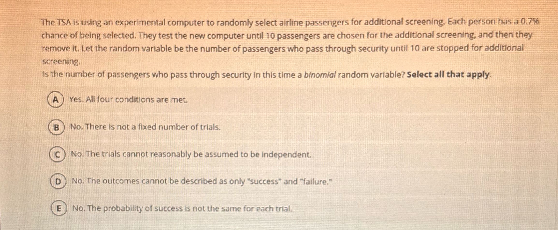 The TSA is using an experimental computer to