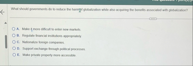 What should governments do to reduce the hanrpl