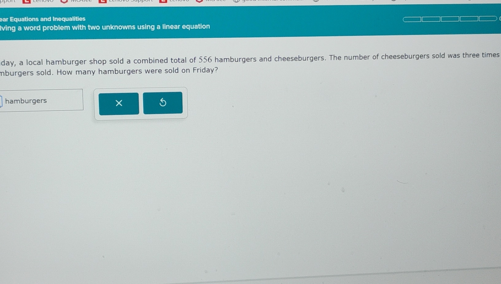 ear Equations and Inequalities ving a word