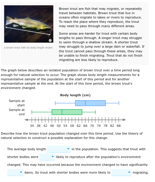 answer Brown trout are fish that may migrate, or
