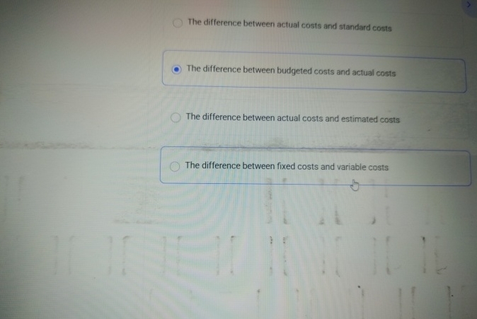 what is cost variance The difference between