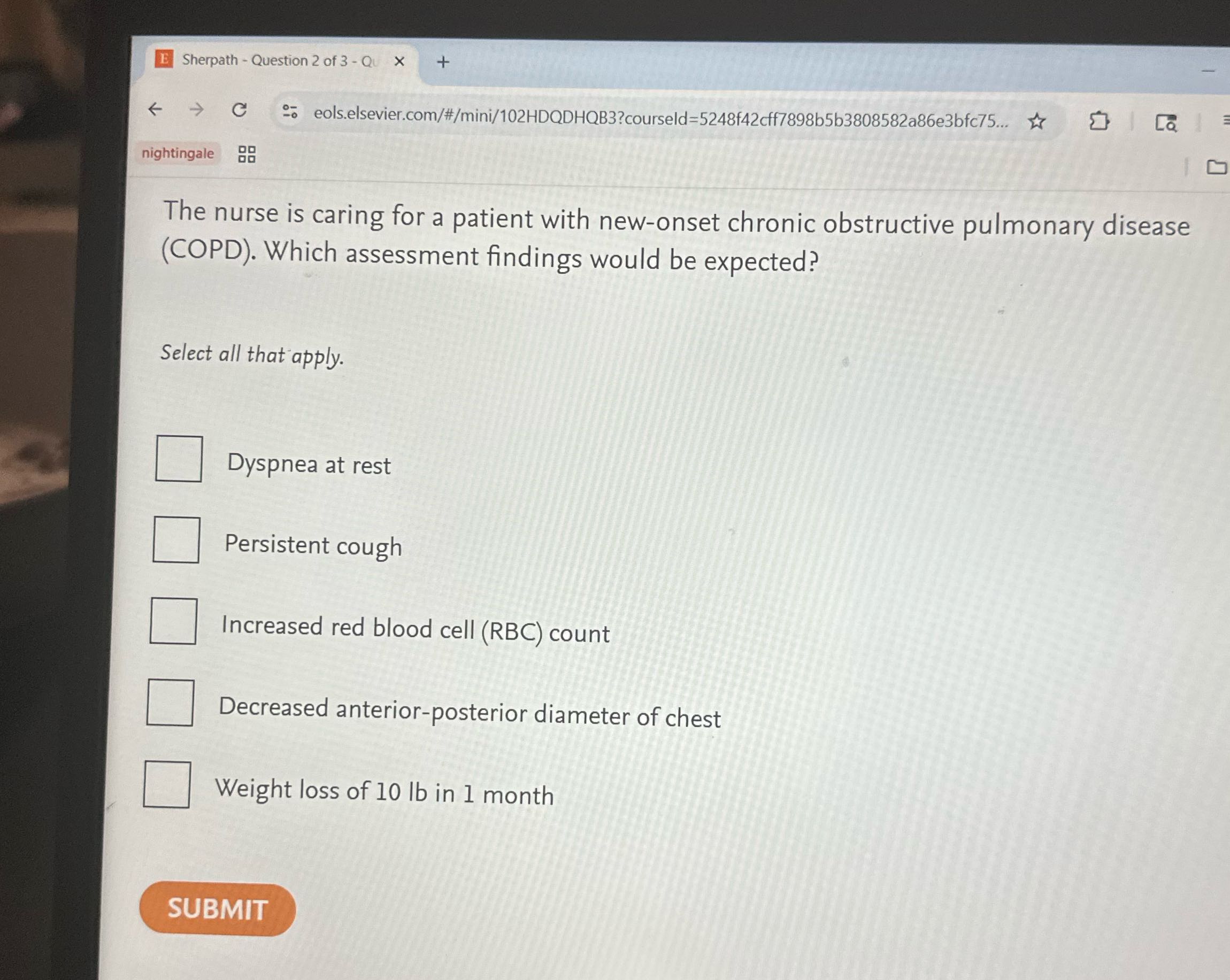 E Sherpath - Question 2 of 3 - Qu X + C