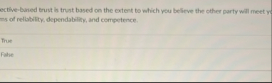 ective - based trust is trust based on the extent