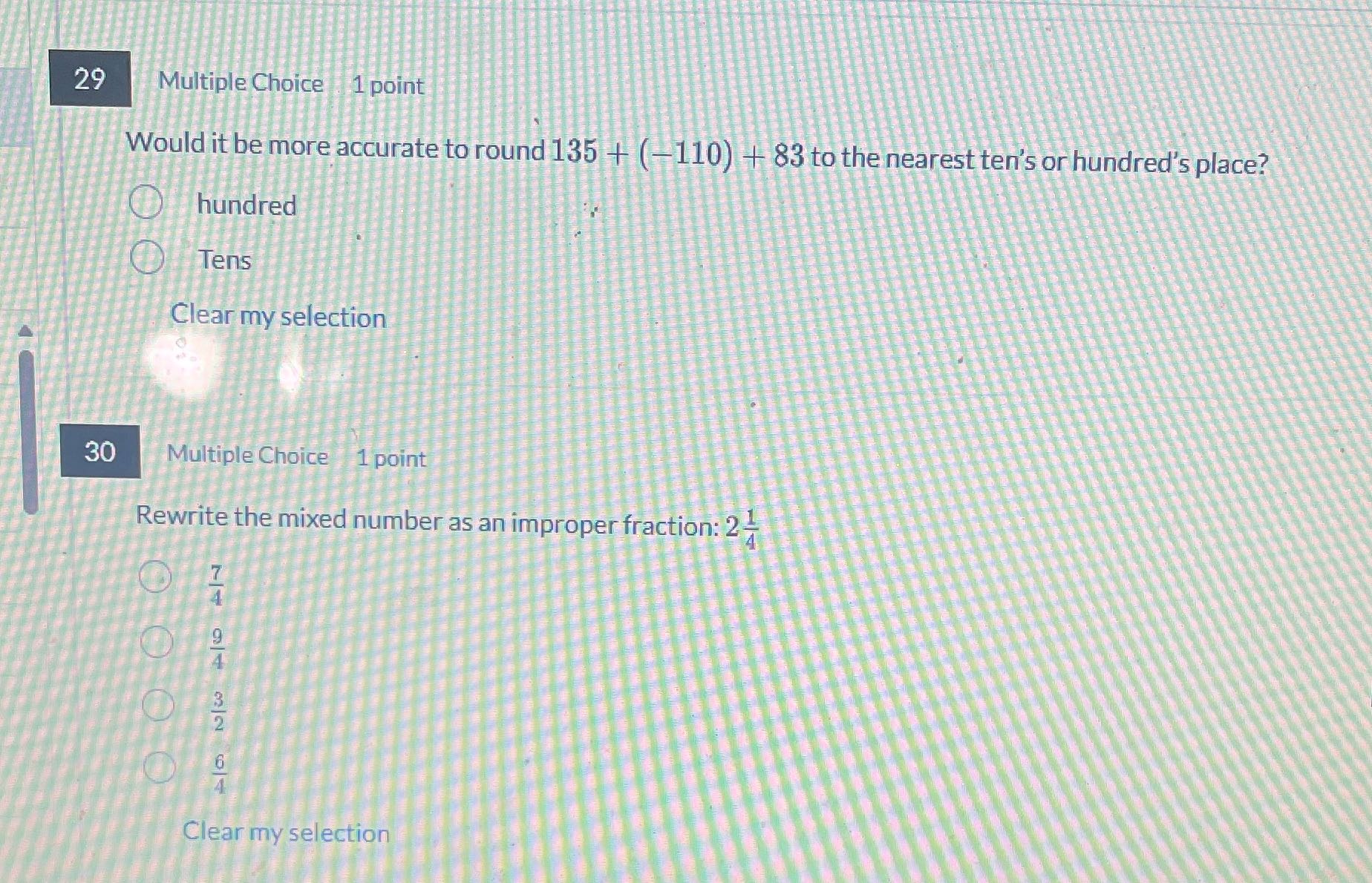 29 Multiple Choice 1 point Would it be more