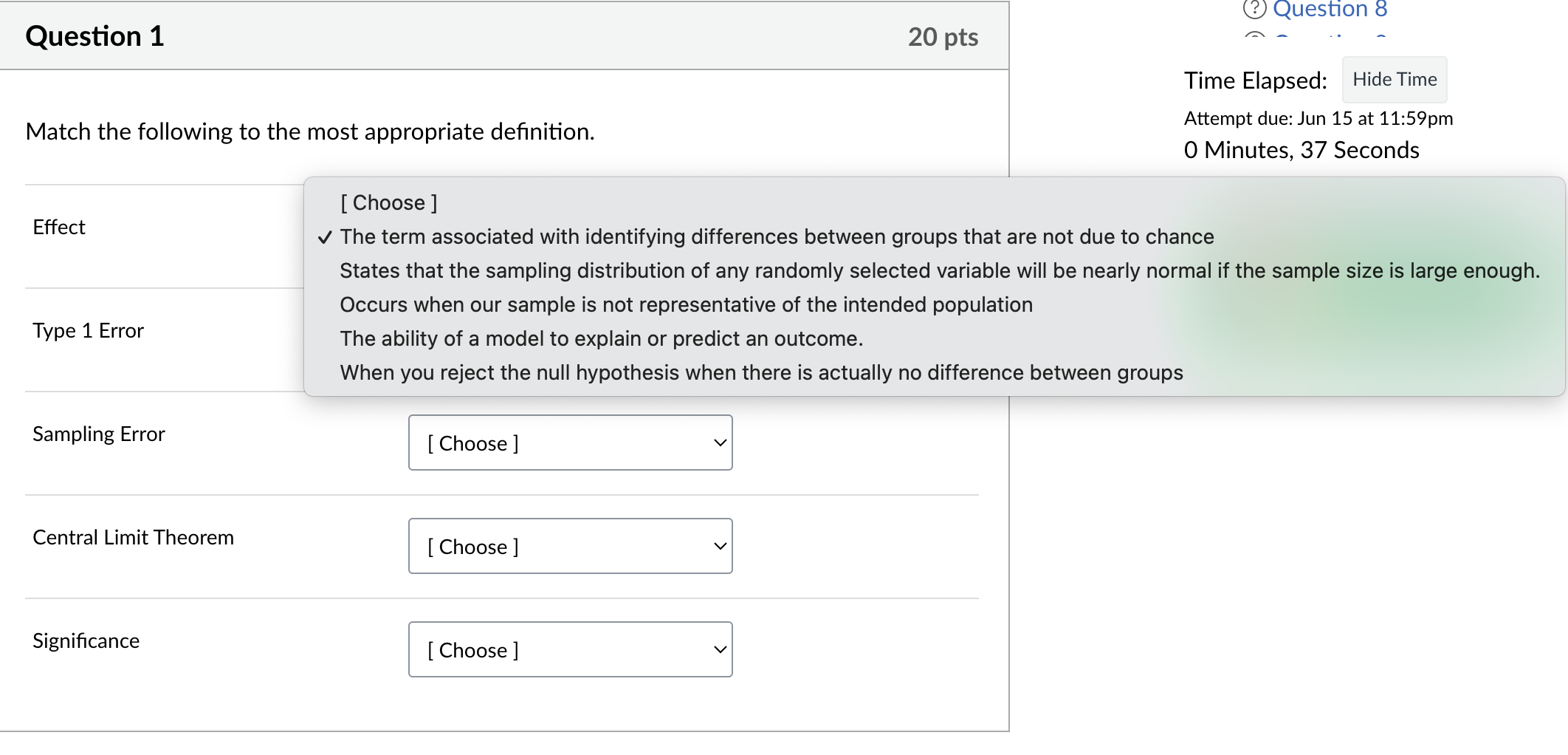 Help answer this question Question 8 Question 1