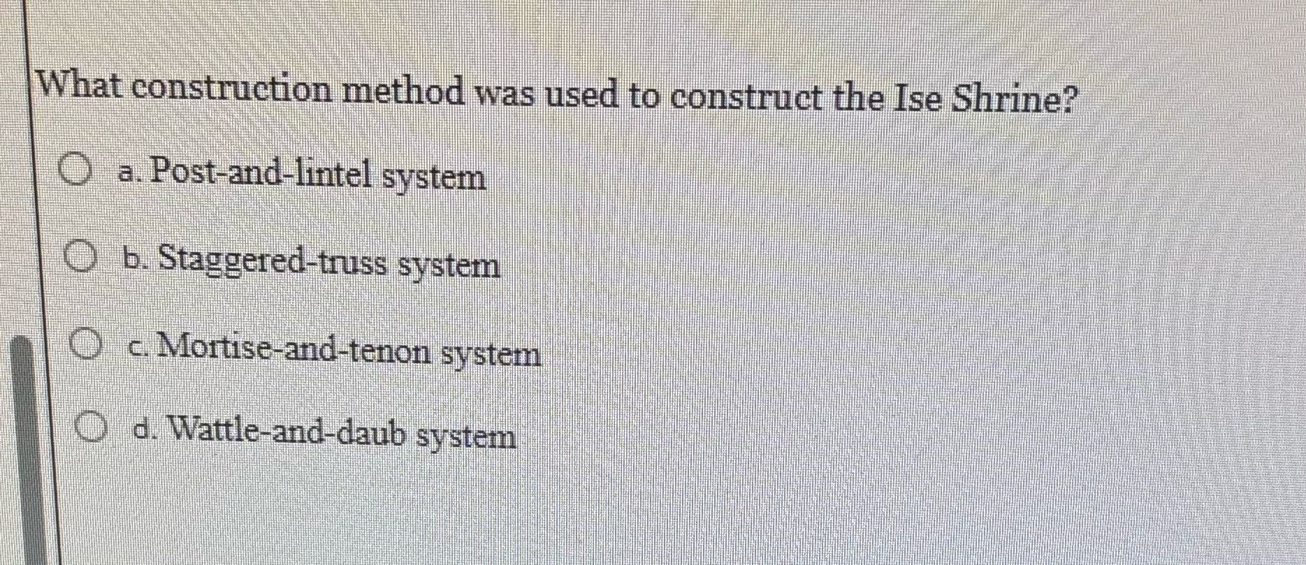 What construction method was used to construct