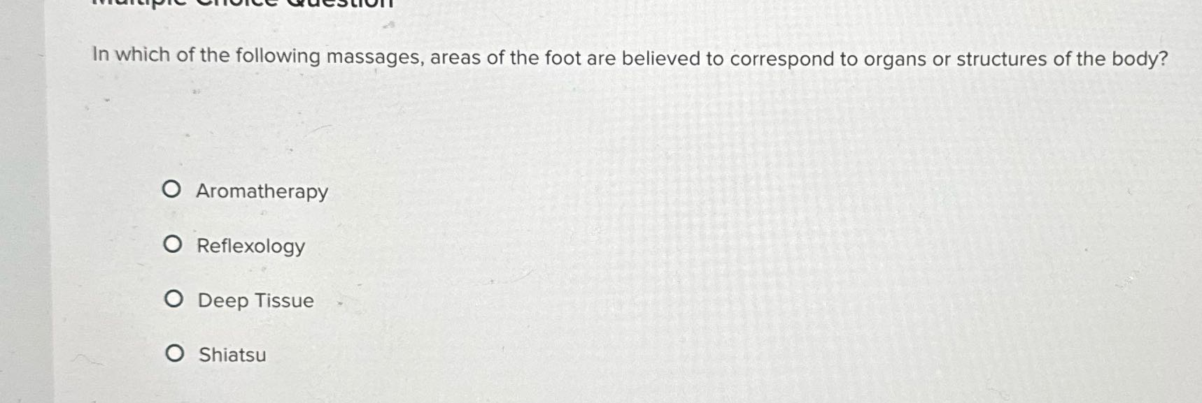 In which of the following massages, areas of the