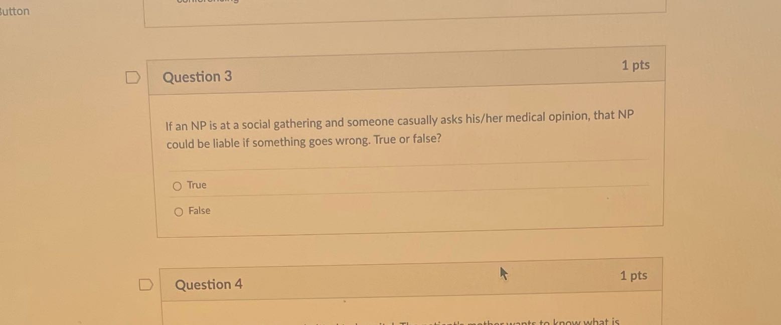 button D Question 3 1 pts If an NP is at a social