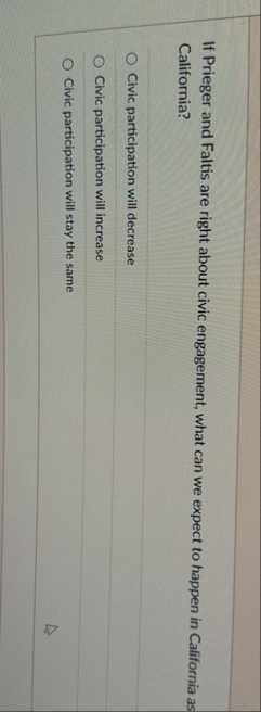 If Prieger and Faltis are right about civic