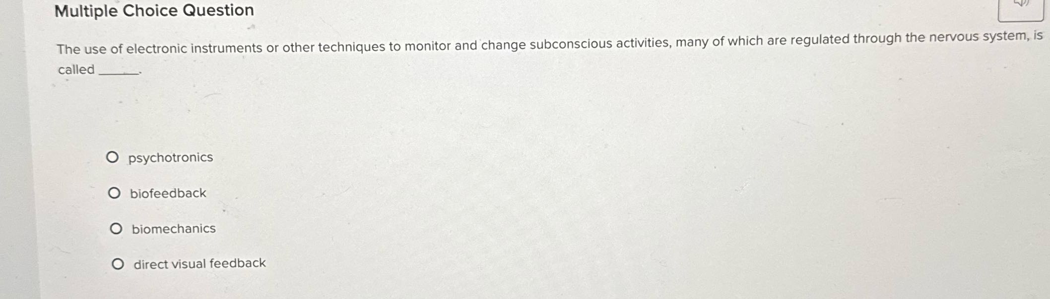 Multiple Choice Question The use of electronic