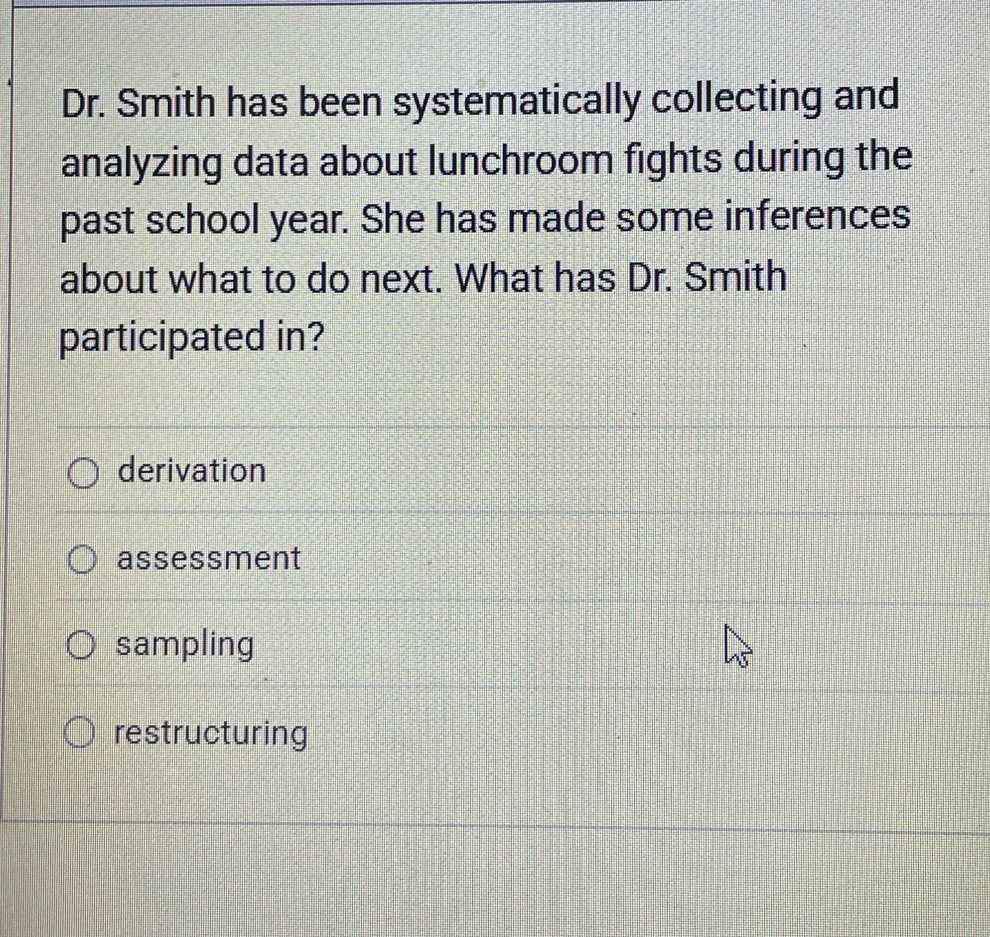 Dr. Smith has been systematically collecting and