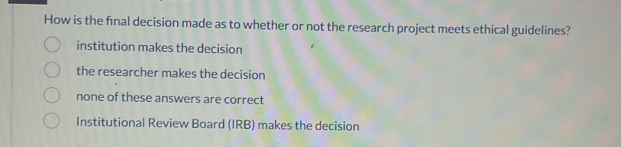 How is the final decision made as to whether or