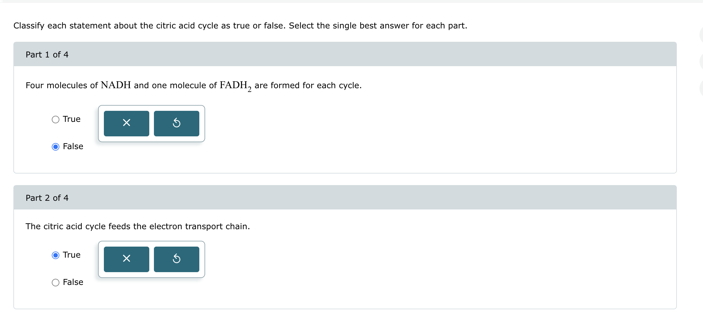 Classify each statement about the citric acid