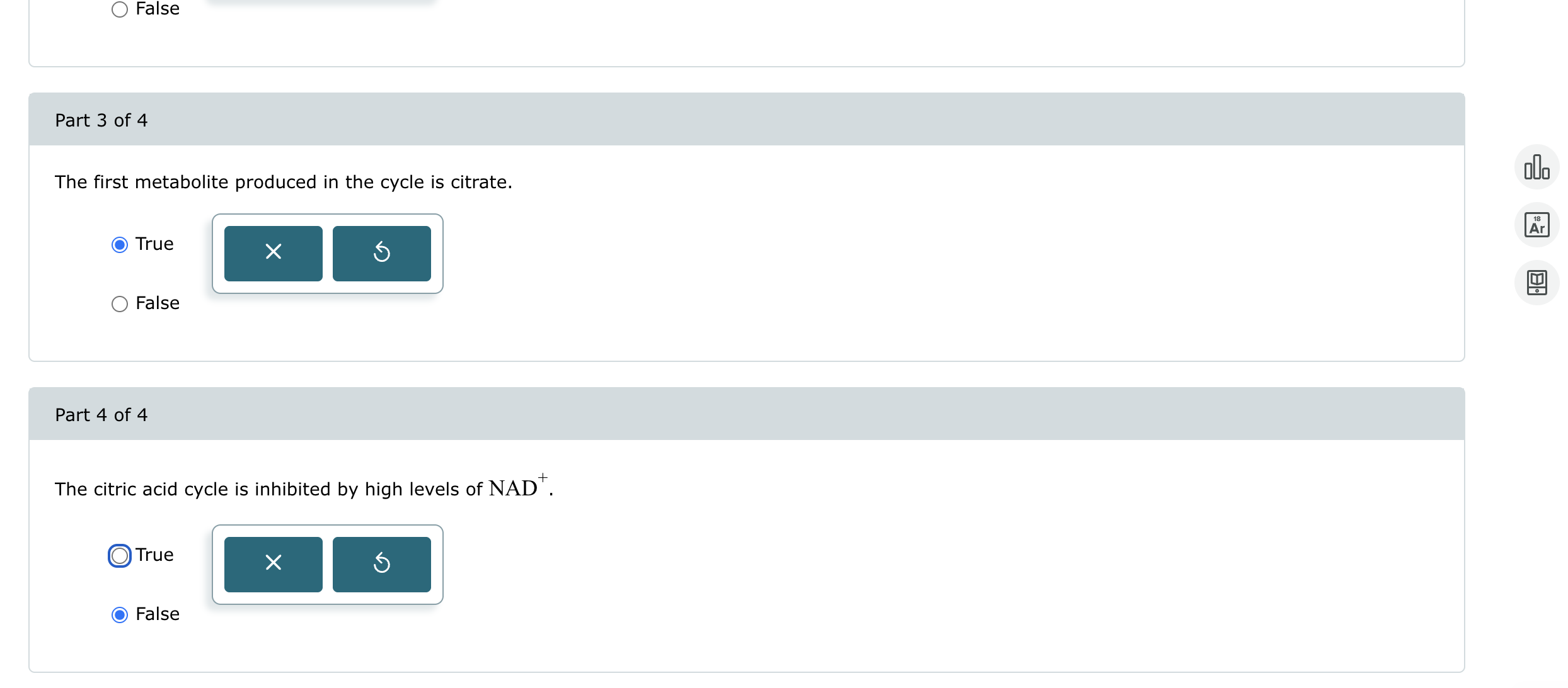 Classify each statement about the citric acid