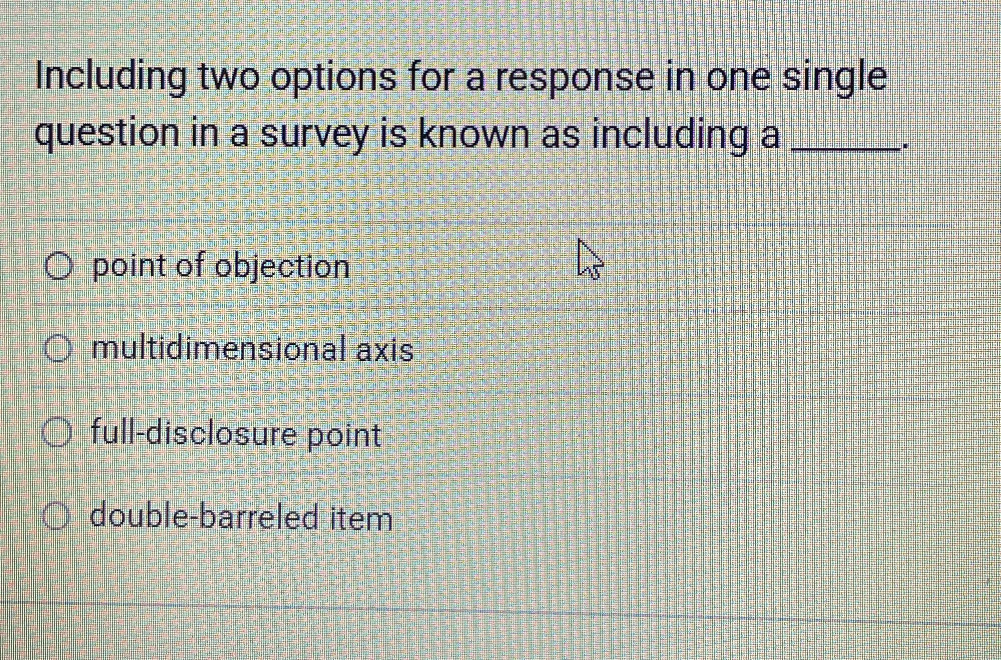 Including two options for a response in one