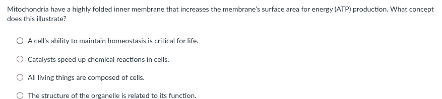 I need help Mitochondria have a highly folded