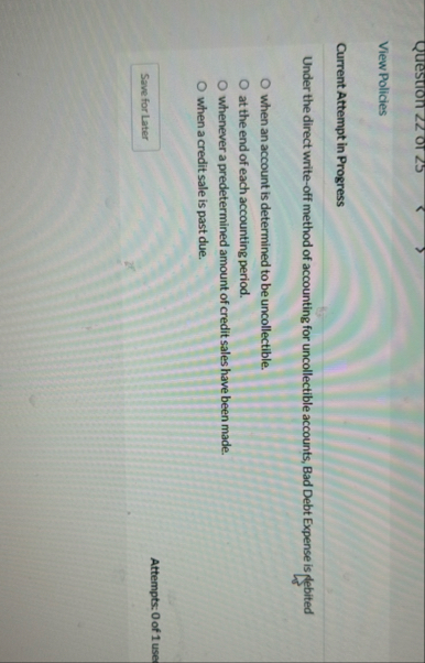 View Policies Current Attempt in Progress Under