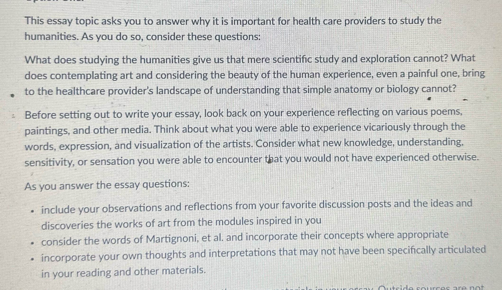 This essay topic asks you to answer why it is