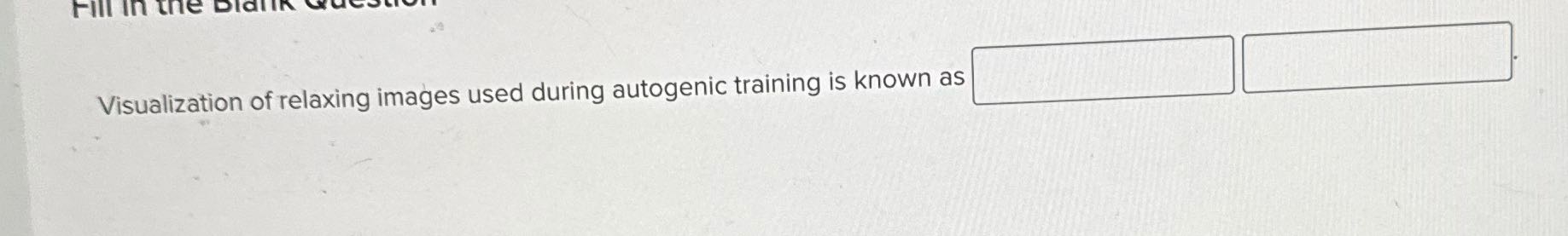 Fill in the Didlik Visualization of relaxing
