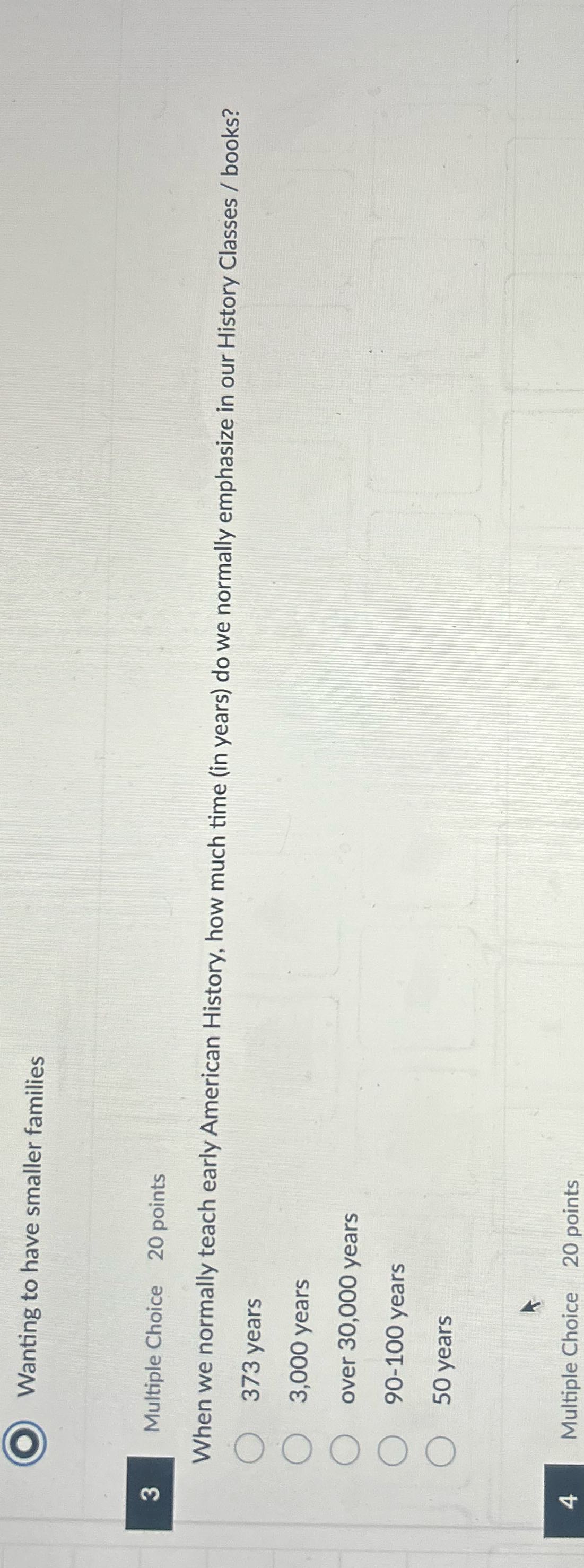 T Wanting to have smaller families Multiple