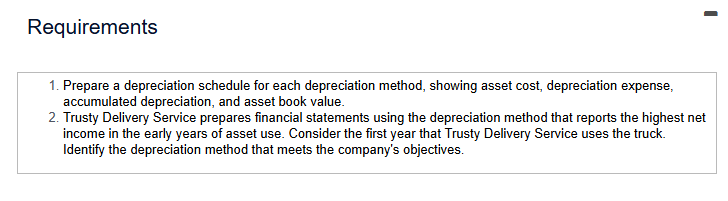 On January 1 , 2 0 2 5 , Trusty Delivery Service