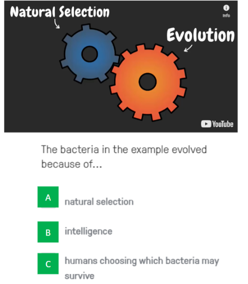 I need help Natural Selection Info Evolution