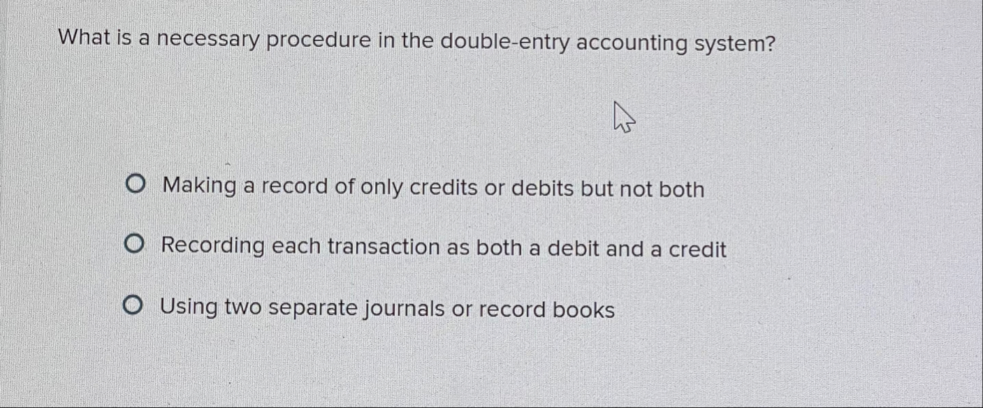 What is a necessary procedure in the double -