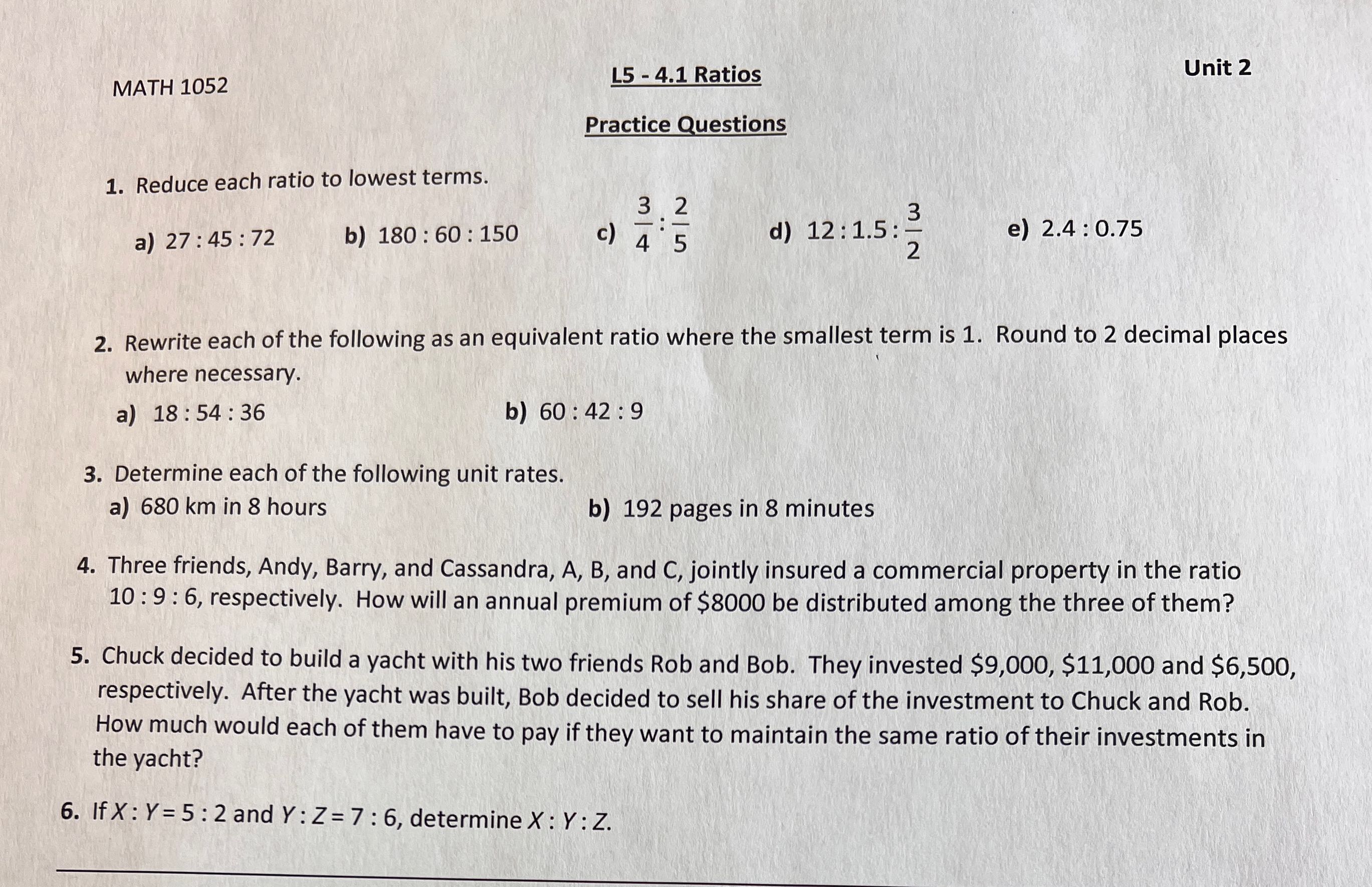 Break down the equations and solve for the
