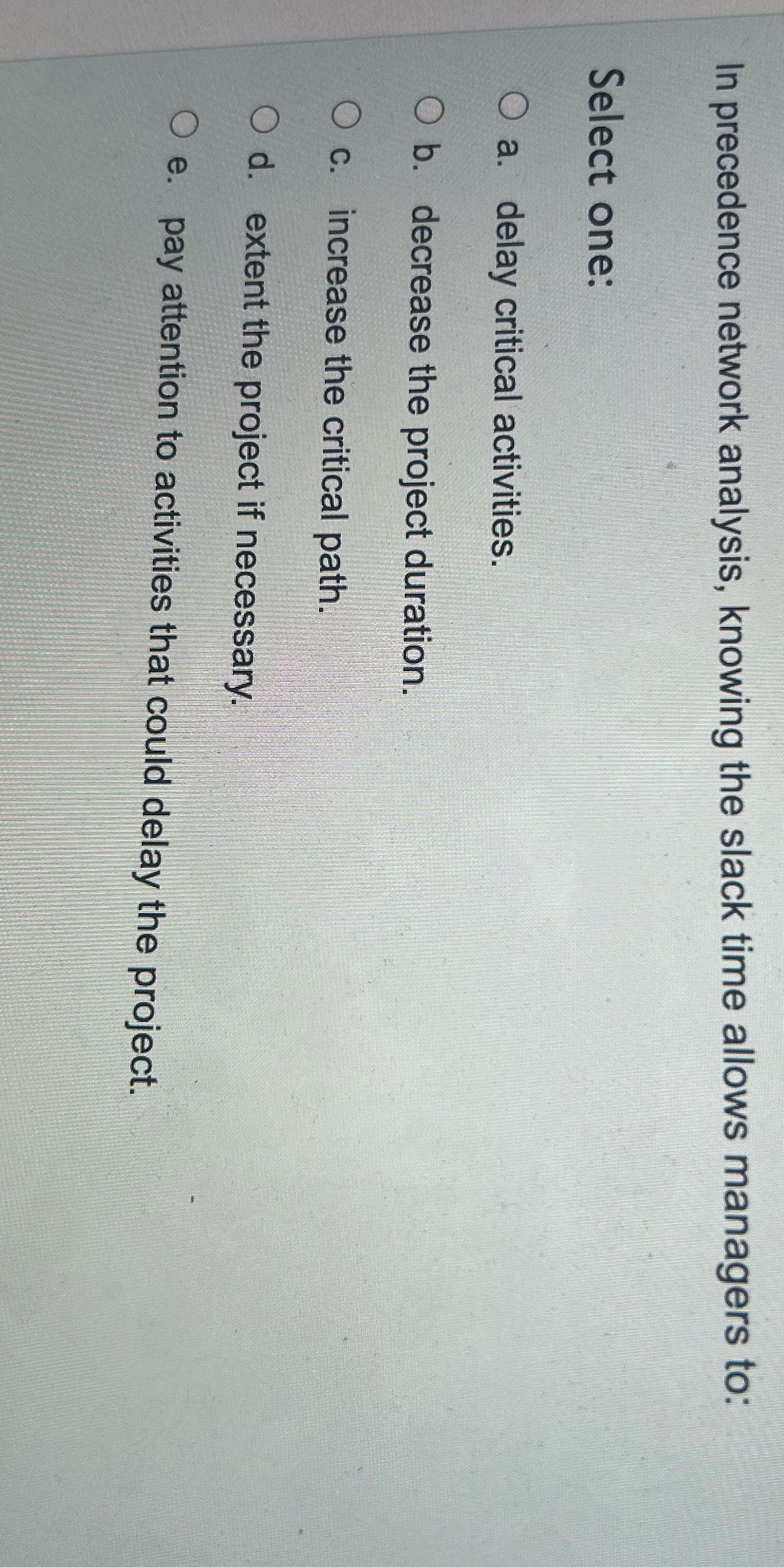 Solve with past material In precedence network