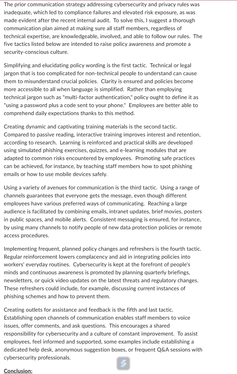 Paragraph feedback comment to Jane's discussion