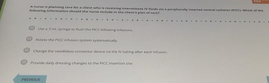 A nurse is planning care for a client who is