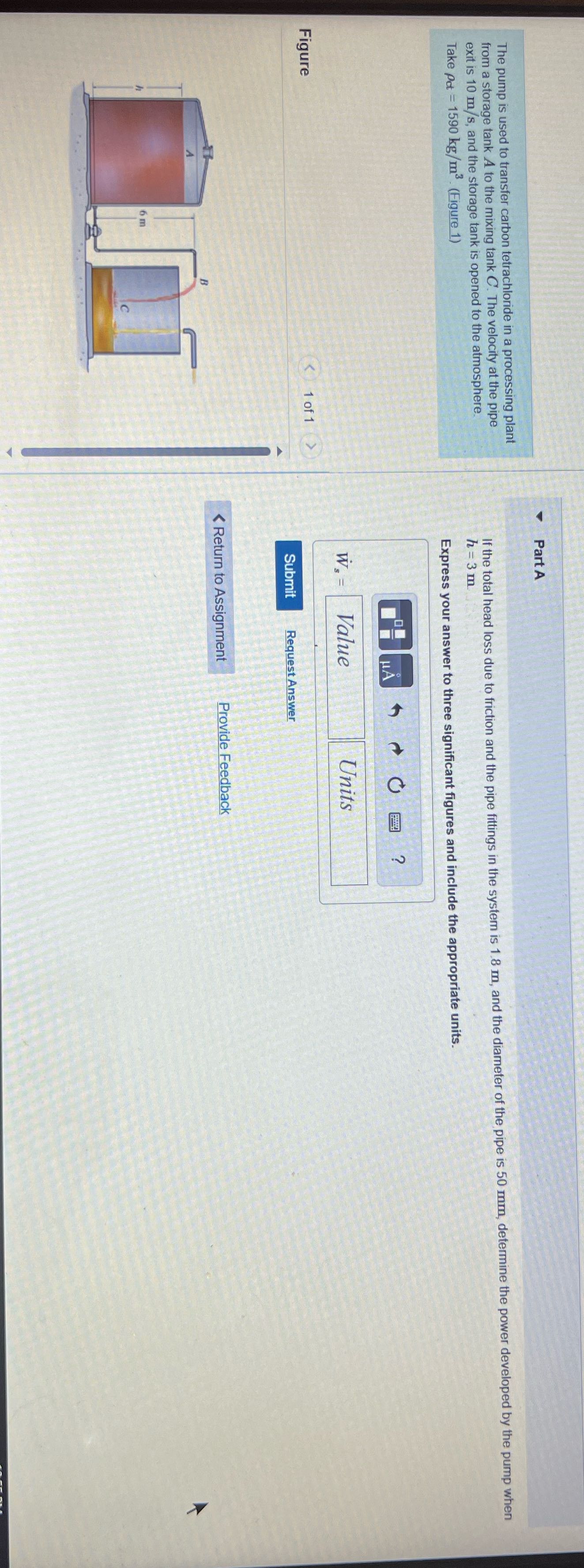 Part A The pump is used to transfer carbon