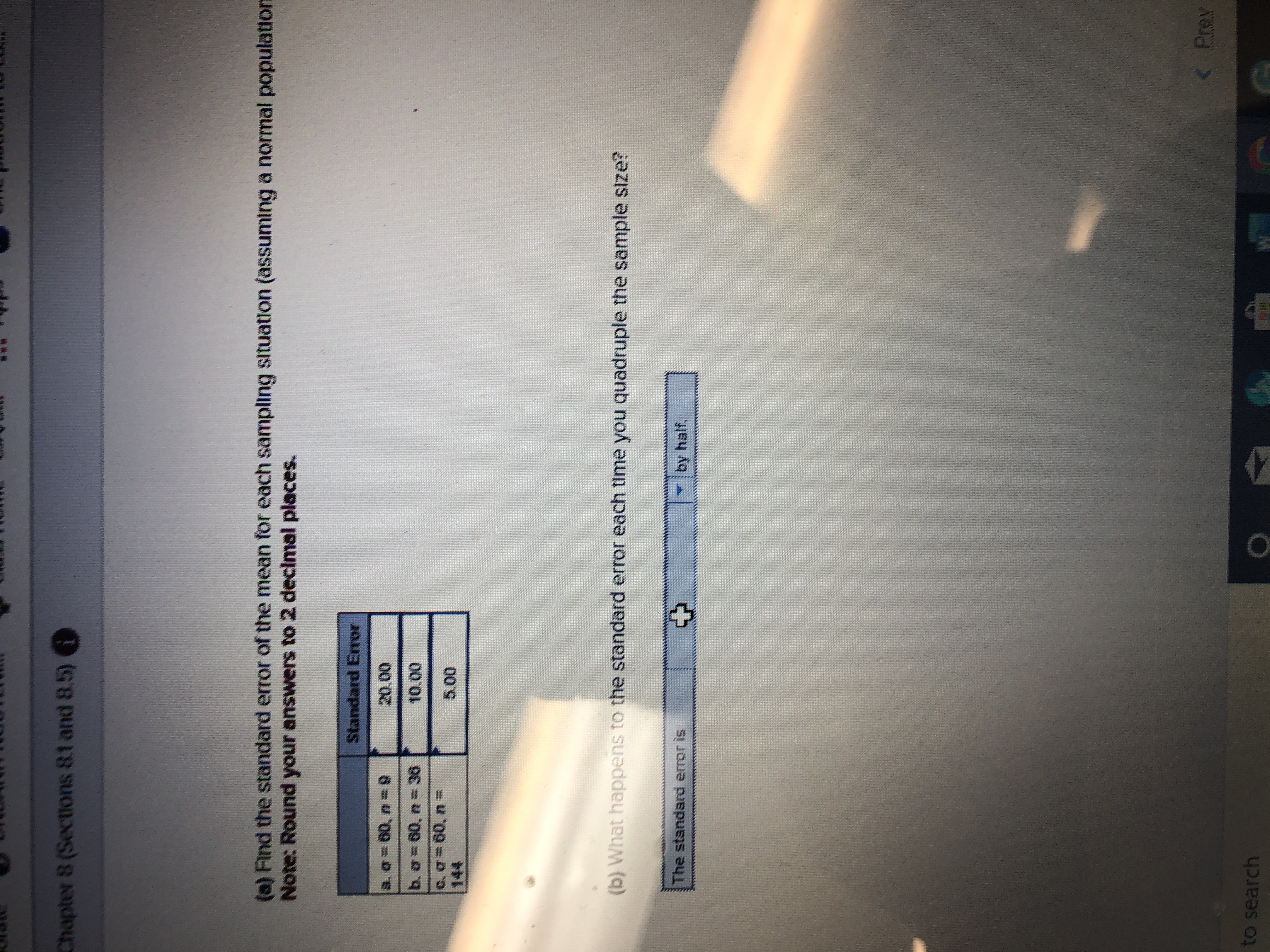\fChapter 8 (Sections 81 and 8.5) (a) Find the