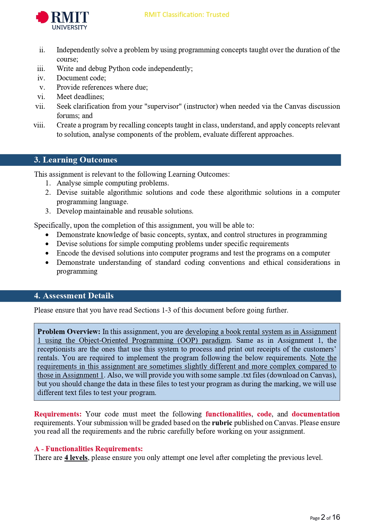 RMIT UNIVERSITY Programming Fundamentals