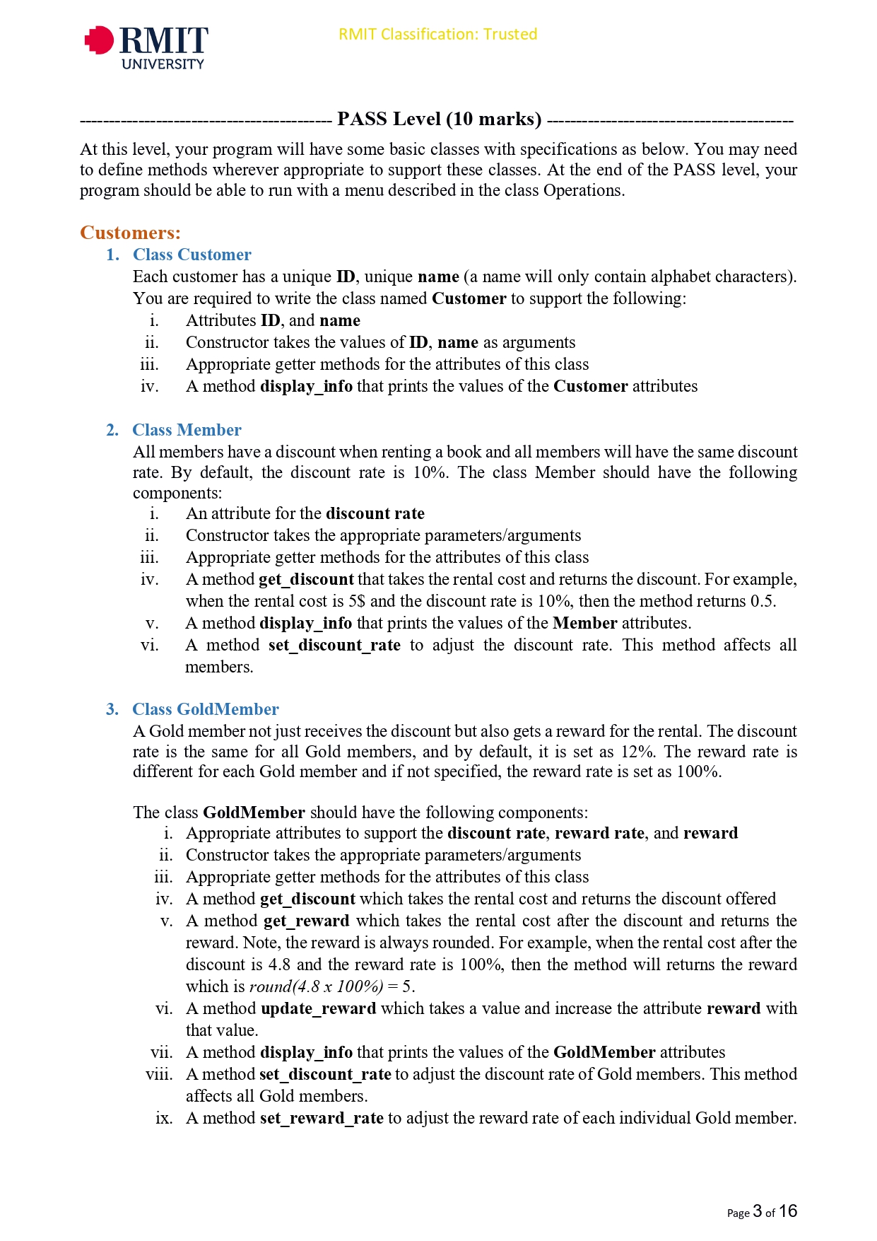 RMIT UNIVERSITY Programming Fundamentals