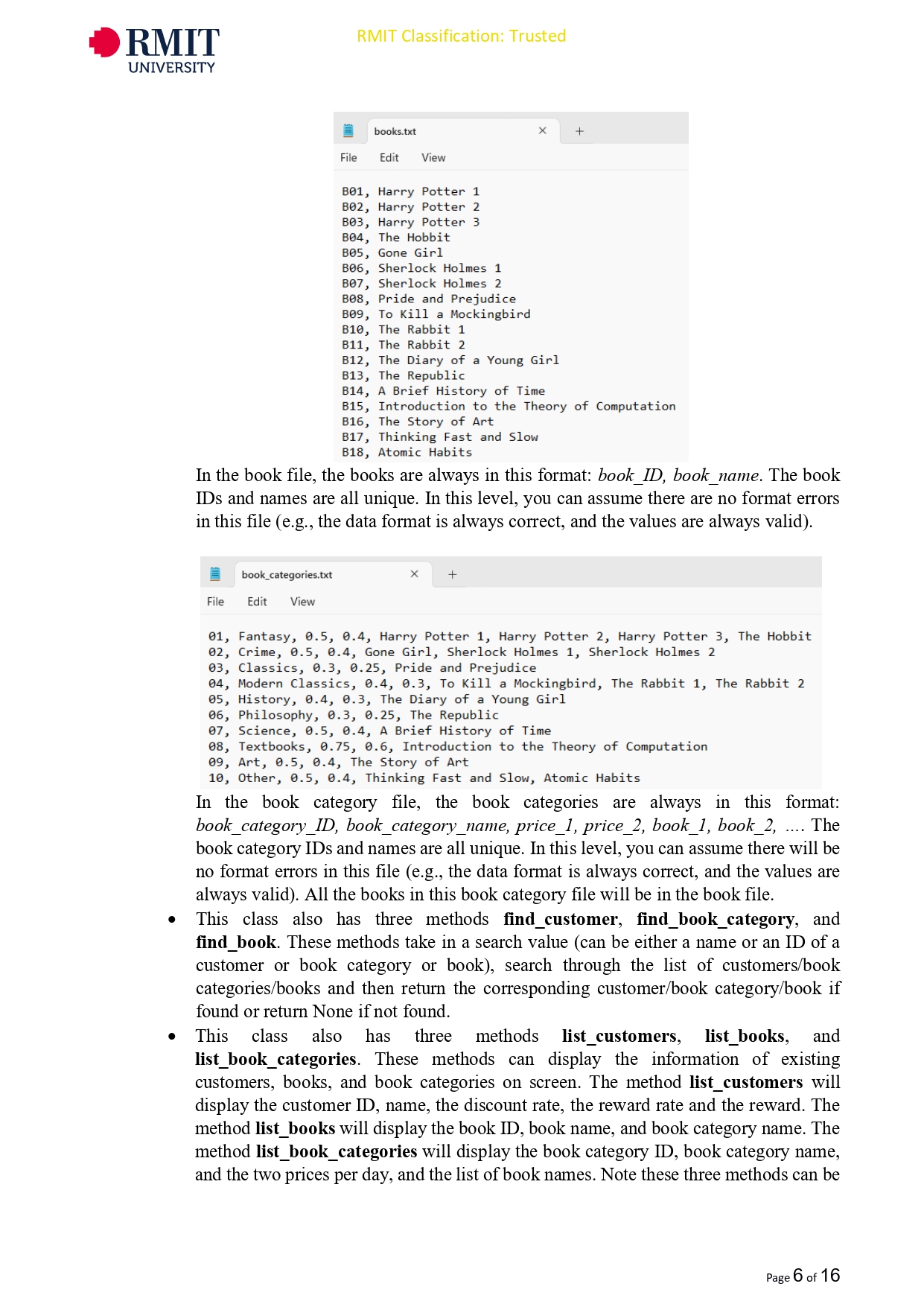 RMIT UNIVERSITY Programming Fundamentals