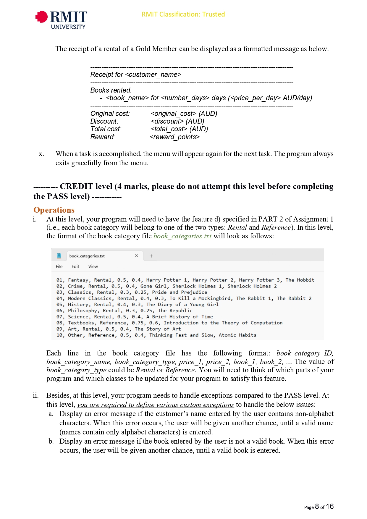 RMIT UNIVERSITY Programming Fundamentals