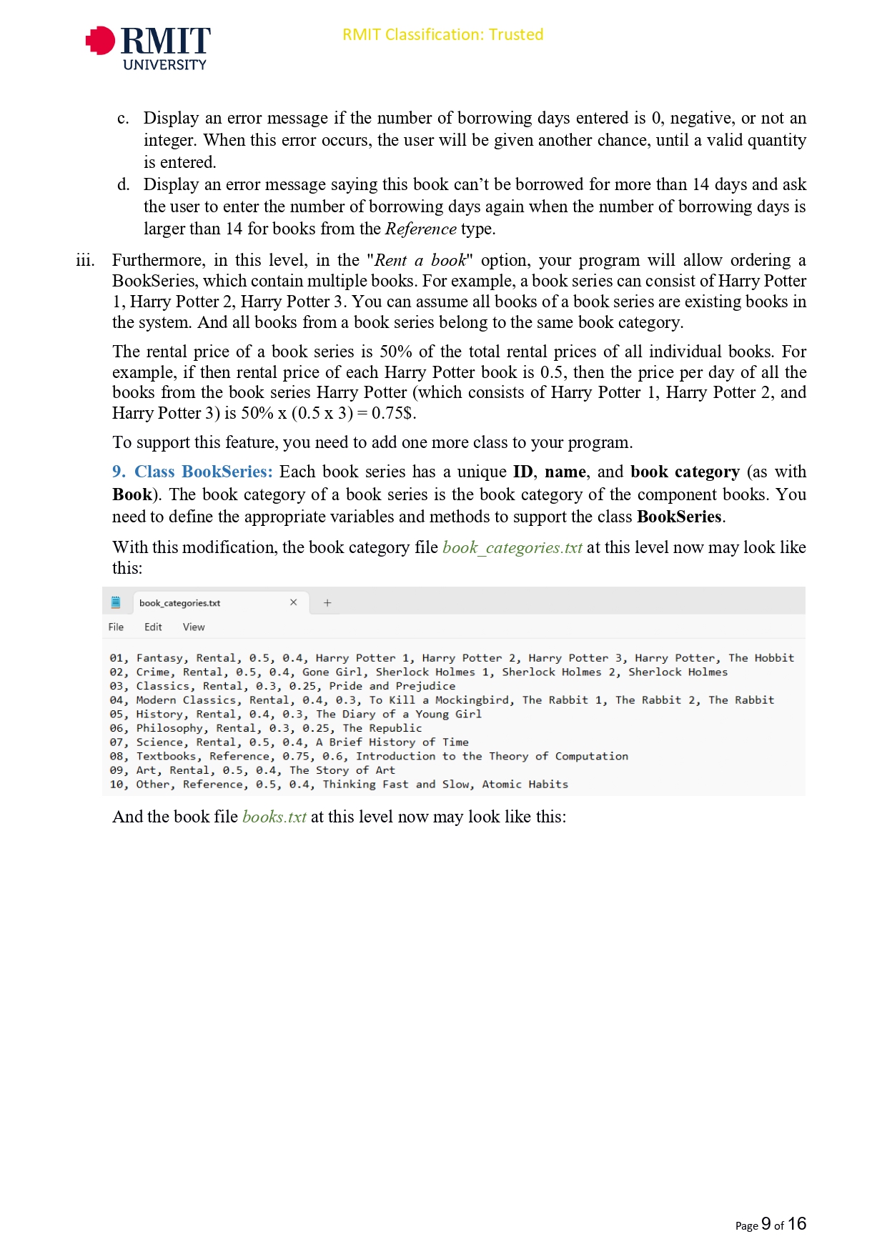 RMIT UNIVERSITY Programming Fundamentals